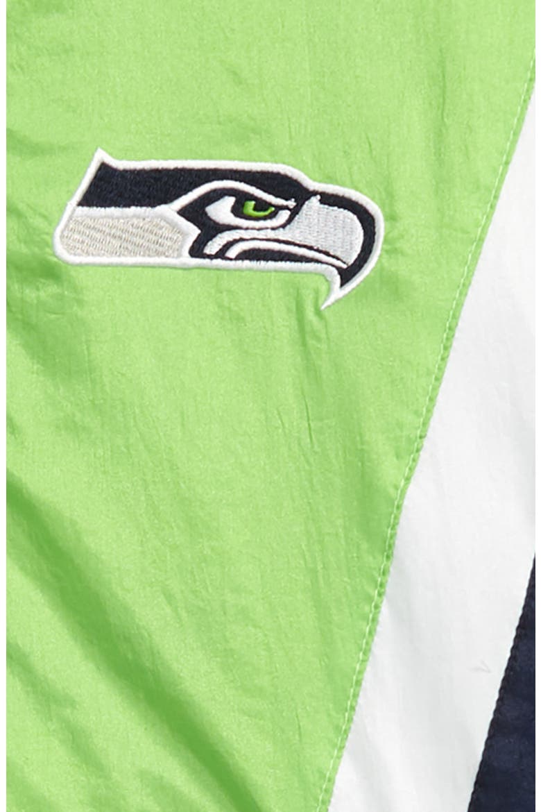 Logo Seattle Seahawks Crinkle Nylon Half Zip Pullover, Alternate, color, COLLEGE NAVY