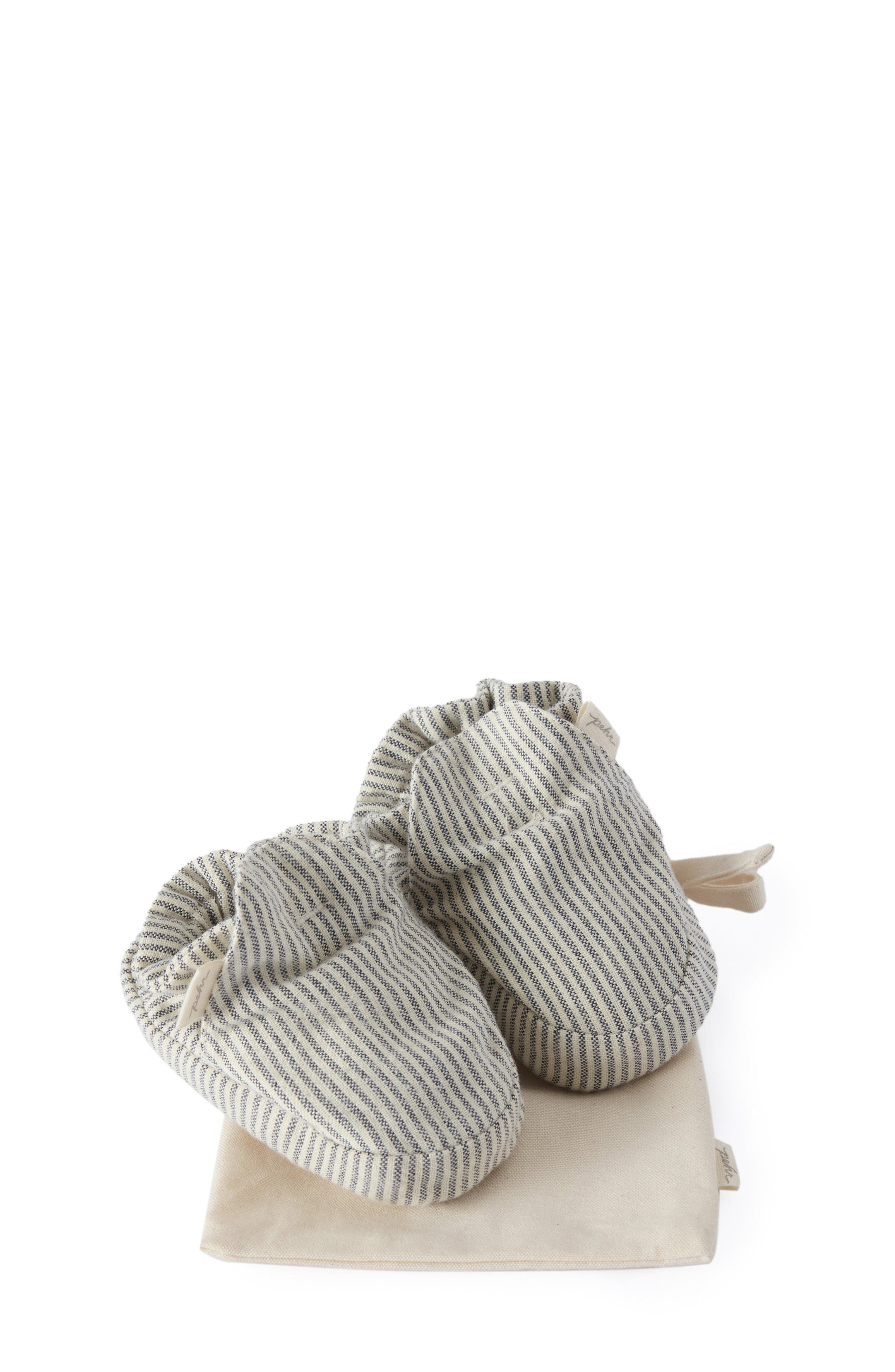 Pehr Organic Cotton Railroad Bootie, Main, color, Railroad