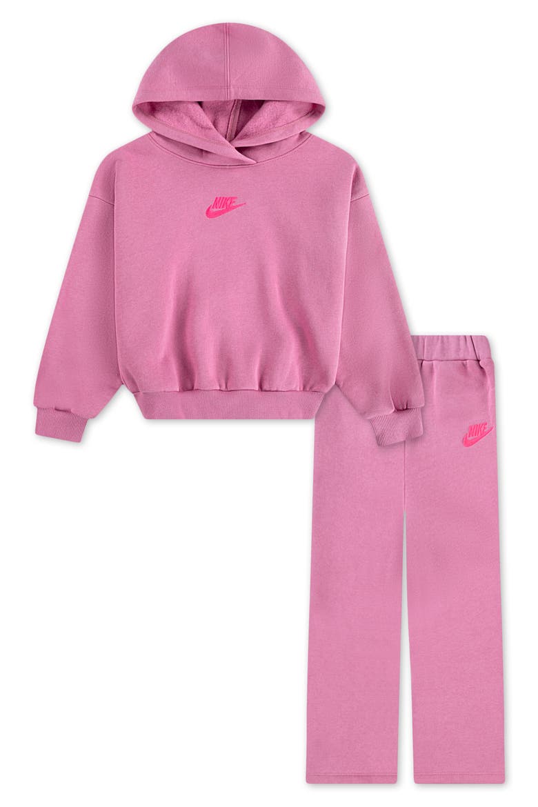 Kids' Pop Fleece Hoodie & Pants Set, Main, color, MAGIC FLAMINGO
