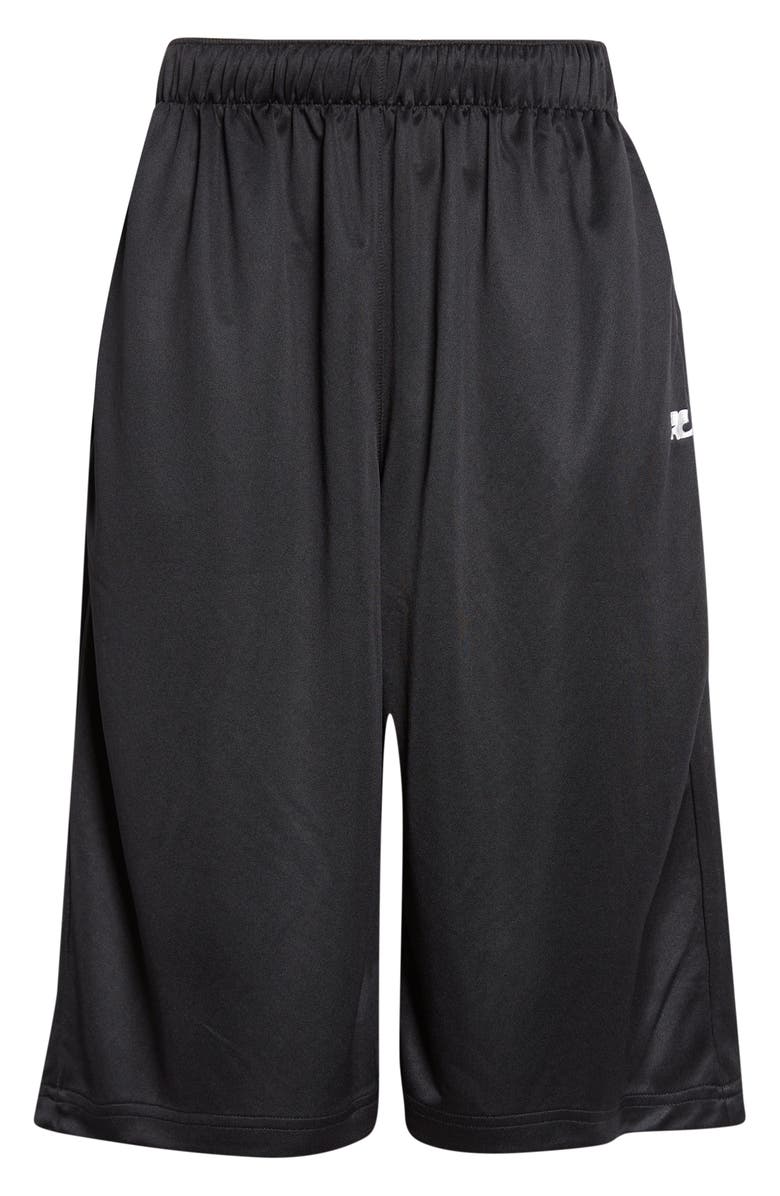 Courrèges Sport Back Panel Shorts, Main, color, Black