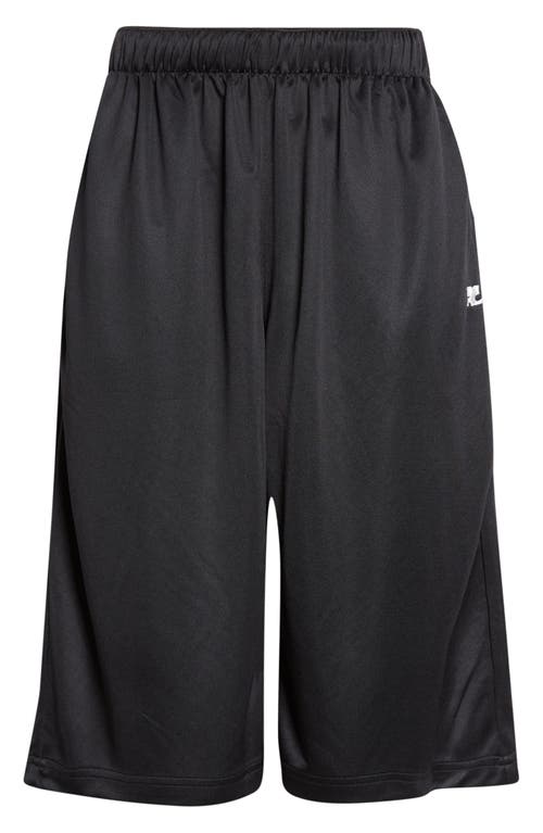 Courrèges Sport Back Panel Shorts In Black