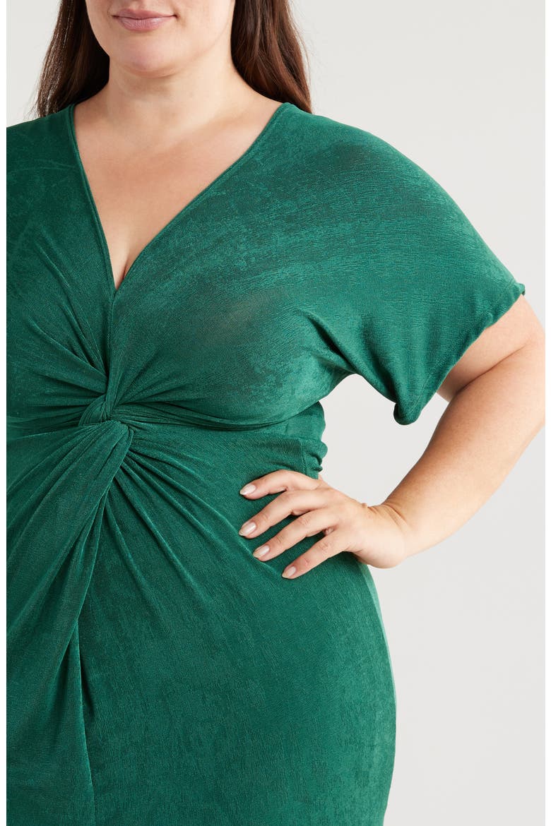 Twist Front Vent Dress, Alternate, color, HUNTER