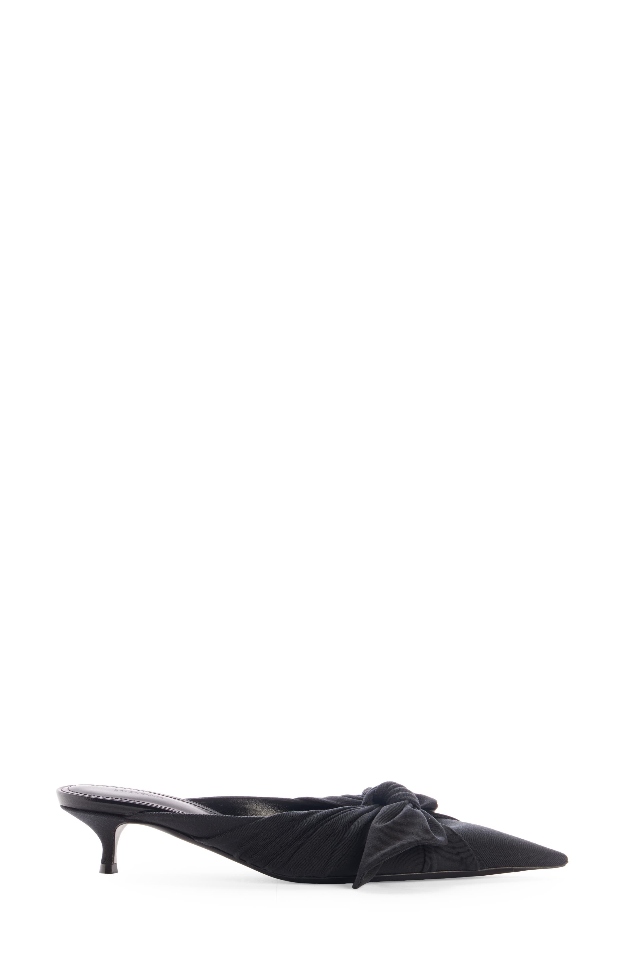 Balenciaga Knife Knot Kitten Heel Pointed Toe Mule, Alternate, color, 