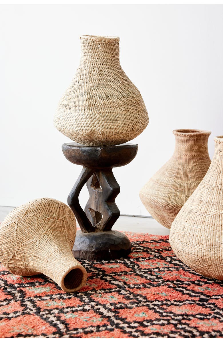 kanju Interiors Binga Nongo Natural Woven Gourd Basket, Alternate, color, Natural - Large