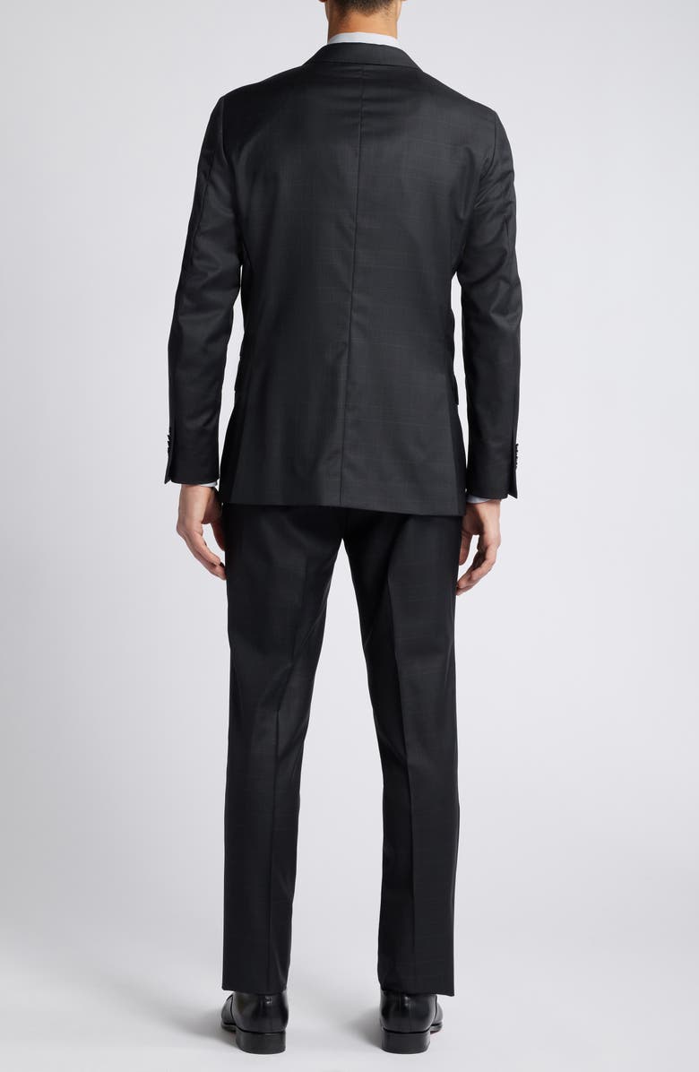 Peter Millar Hartford Classic Fit Black Glen Plaid Wool Suit, Alternate, color, 