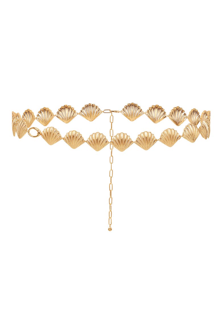 Scallop Shell Body Chain, Main, color, GOLD
