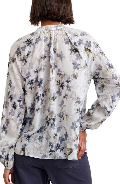 Bella Dahl Floral Print Button-up Blouse In White