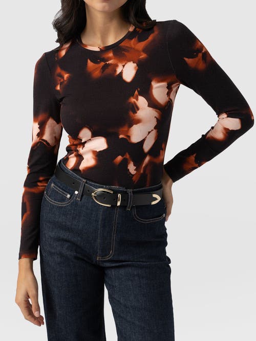 Shop Saint + Sofia Austen Crew Neck Long Sleeve Tee