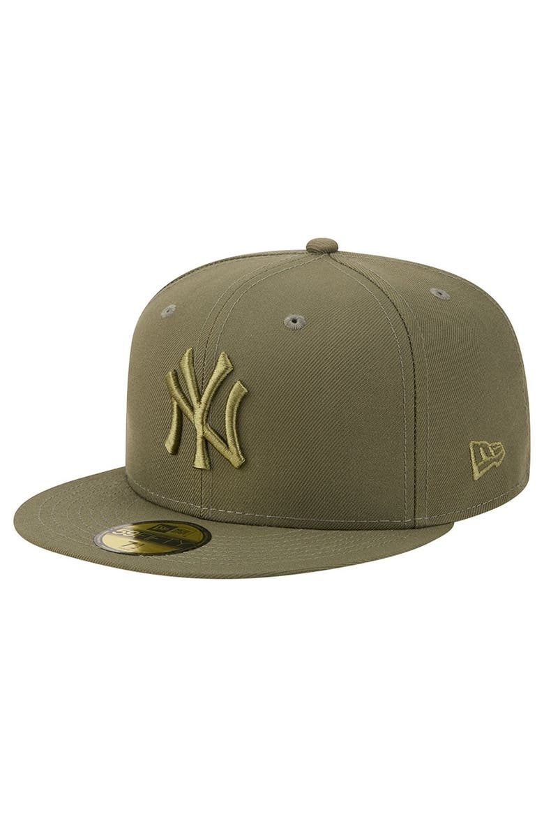 Men's New Era Olive New York Yankees Color Pack 59FIFTY Fitted Hat, Main, color, Olive
