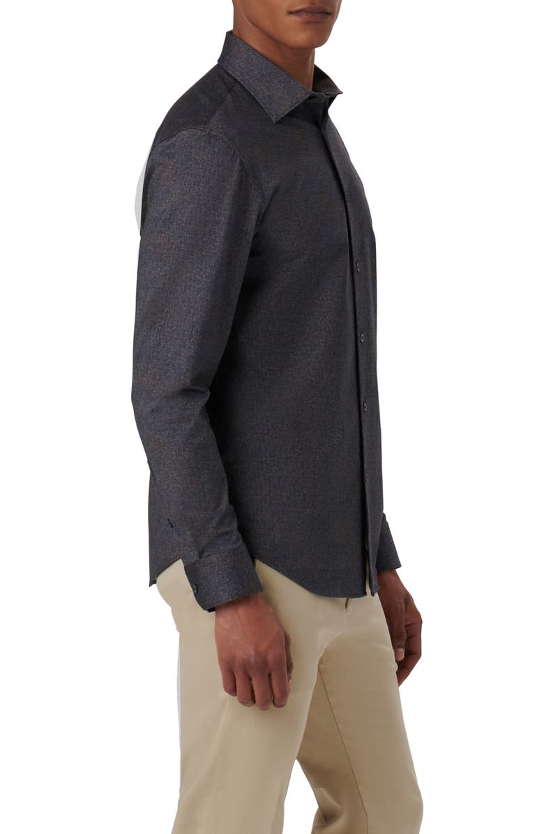 Bugatchi James OoohCotton<sup>®</sup> Mélange Button-Up Shirt, Alternate, color, 