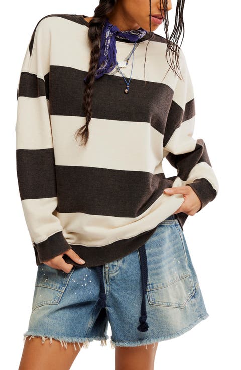 Oversize Stripe Sweatshirt