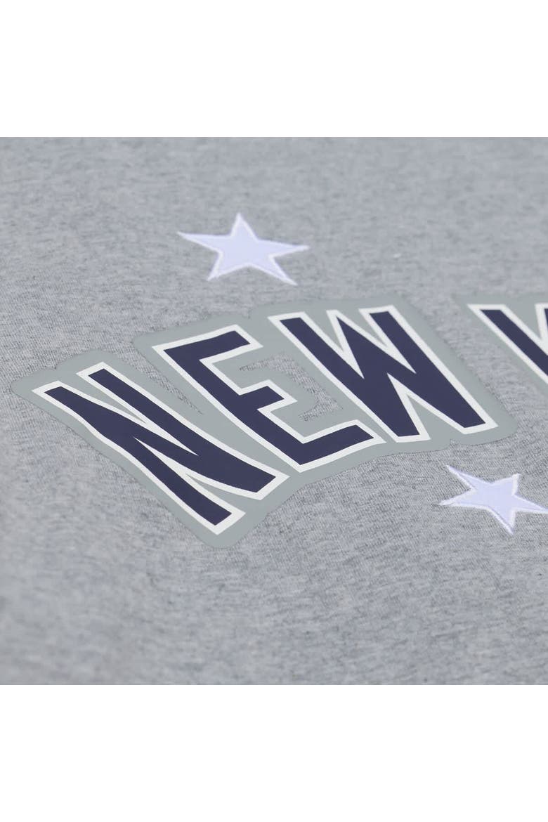 Women's Mitchell & Ness Heather Gray New York Yankees Pep Rally Cropped Boxy T-Shirt, Alternate, color, Heather Gray