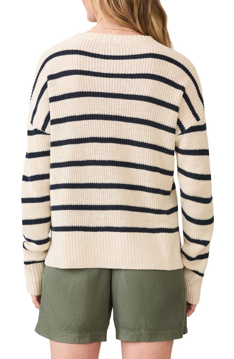 Faherty Miramar Stripe Linen & Cotton Sweater, Alternate, color, Montauk Stripe