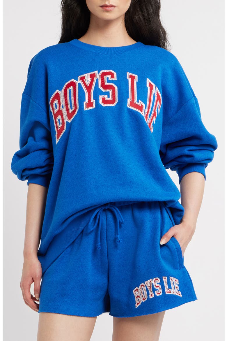 Game Changer Kara Graphic Sweatshirt, Main, color, BLUE