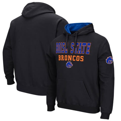 Men's Colosseum Black Boise State Broncos Sunrise Pullover Hoodie