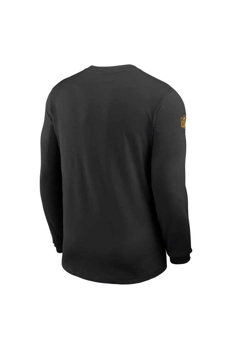 Men's Nike Black Minnesota Vikings Sideline Coach UV Performance Long Sleeve T-Shirt, Alternate, color, Black