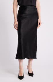 BOSS Vesatie Bias Cut Satin Maxi Skirt