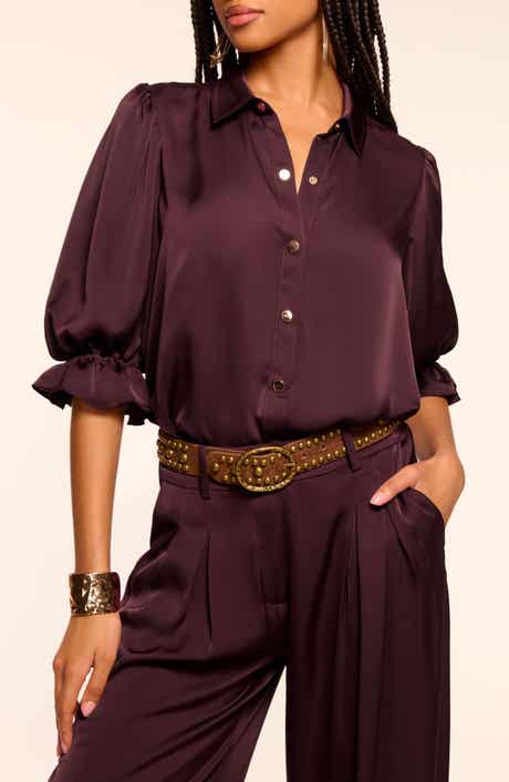 Ramy Brook Dina Matte Satin Bodysuit