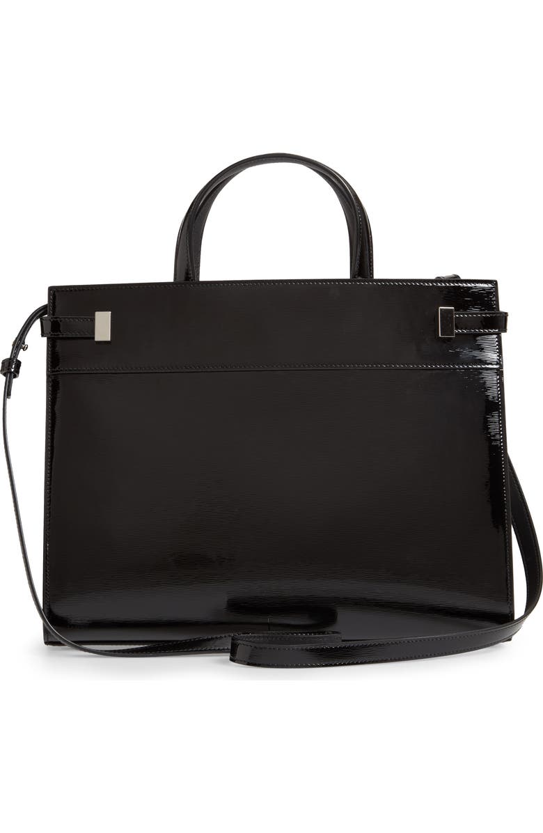 Saint Laurent Small Manhattan Calfskin Leather Satchel, Alternate, color,
