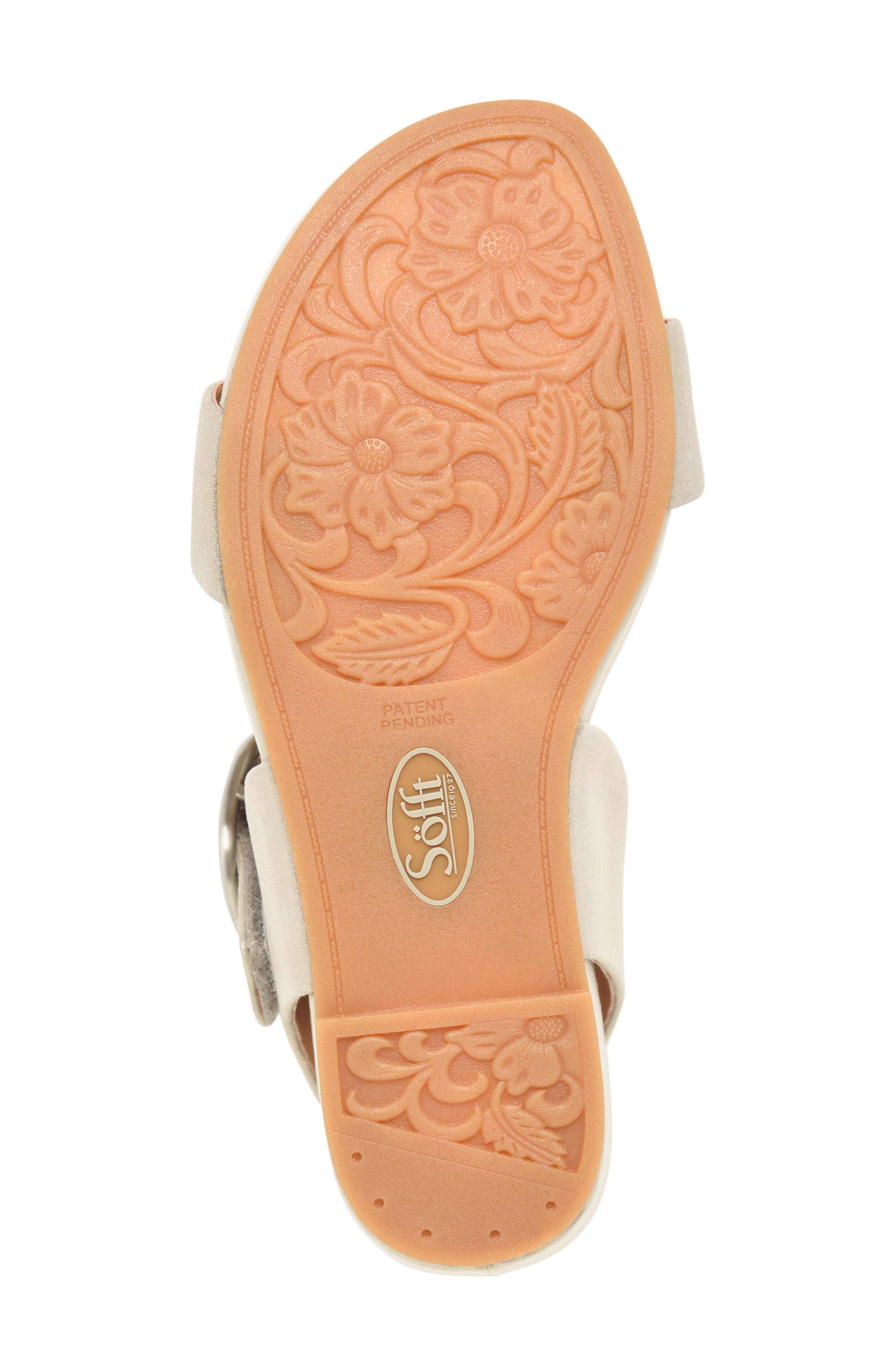 Söfft Vaya Ankle Strap Wedge Sandal, Alternate, color, Silver/ Stone