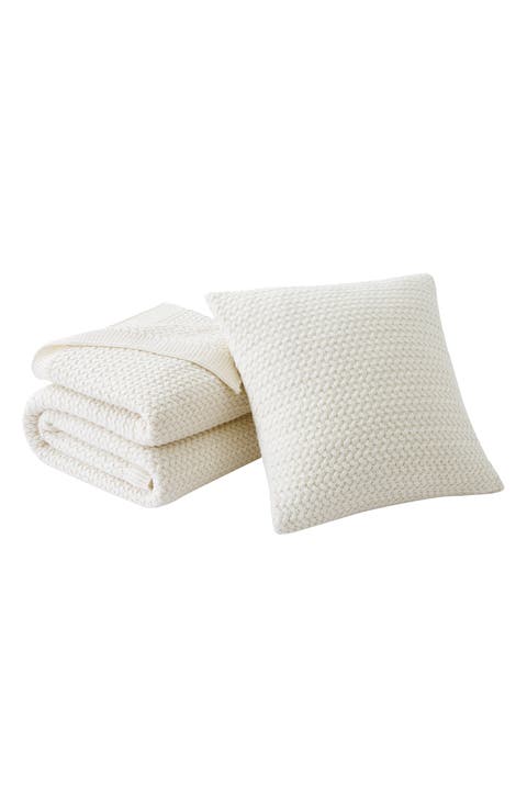 Chunky Blanket & Throw Pillow Cover Set