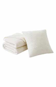 SOUTHSHORE FINE LINENS Chunky Blanket & Throw Pillow Cover Set