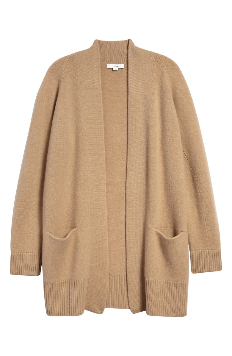 Vince Shawl Collar Cashmere Cardigan, Alternate, color, Camel