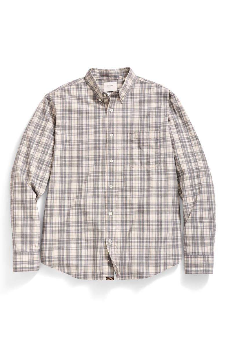 Billy Reid Plaid Cotton Button-Down Shirt, Alternate, color, 