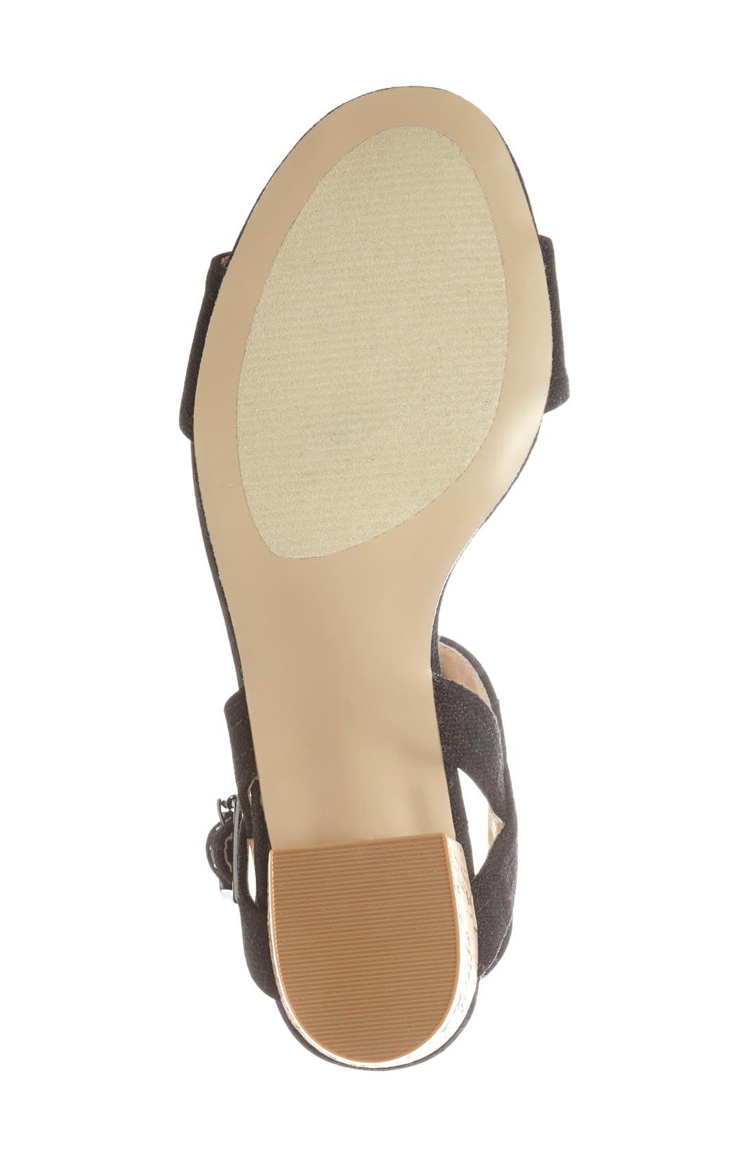 'Zahara' Block Heel Sandal, Alternate, color, BLACK CANVAS