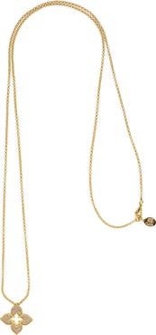 RIVKA FRIEDMAN Pavé CZ Flower Pendant Necklace