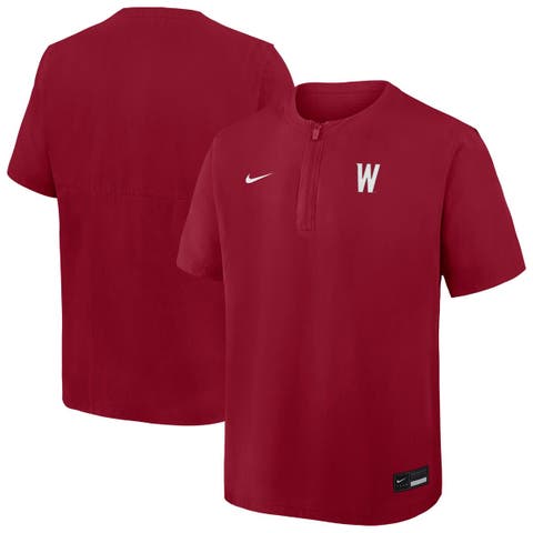 Men's Nike Crimson Washington State Cougars Dri-FIT Quarter-Zip Windshirt