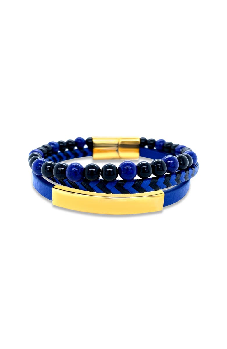 Anna Zuckerman Sylvanus Bracelet Stack in Blue, Main, color, Blue