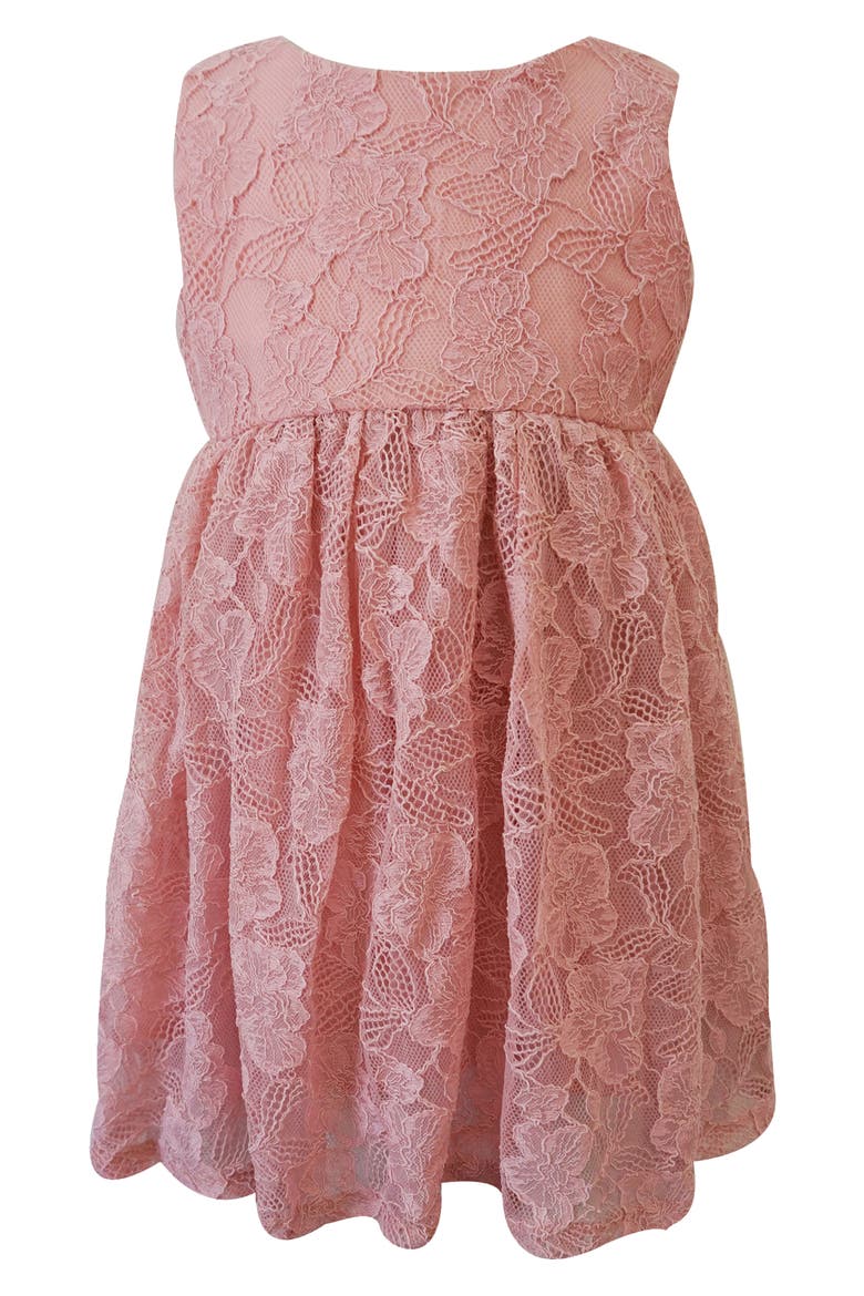 Sleeveless Lace Dress, Main, color, DUSTY PINK