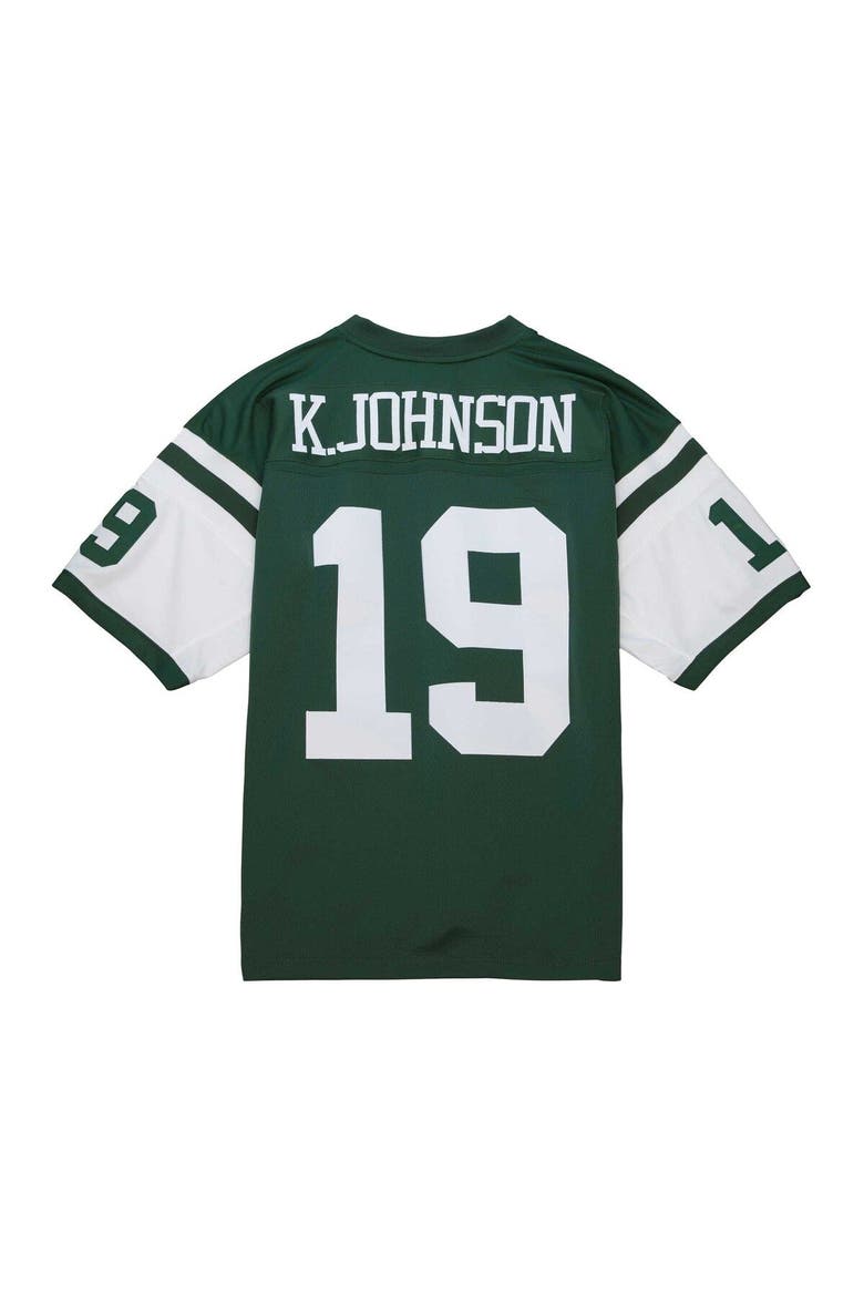 Men's Mitchell & Ness Keyshawn Johnson Green New York Jets Legacy Replica Jersey, Alternate, color, Green