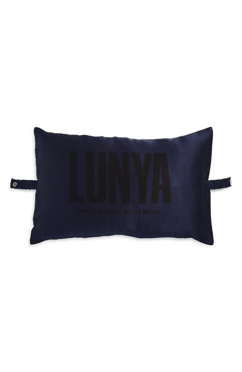 Lunya Washable Silk Blend Travel Pillow, Main, color, Waning Night