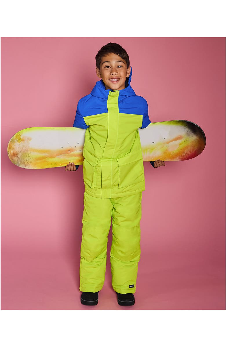 Lands' End Kids Squall Waterproof Insulated Winter Parka, Main, color, Green Primrose/Cobalt