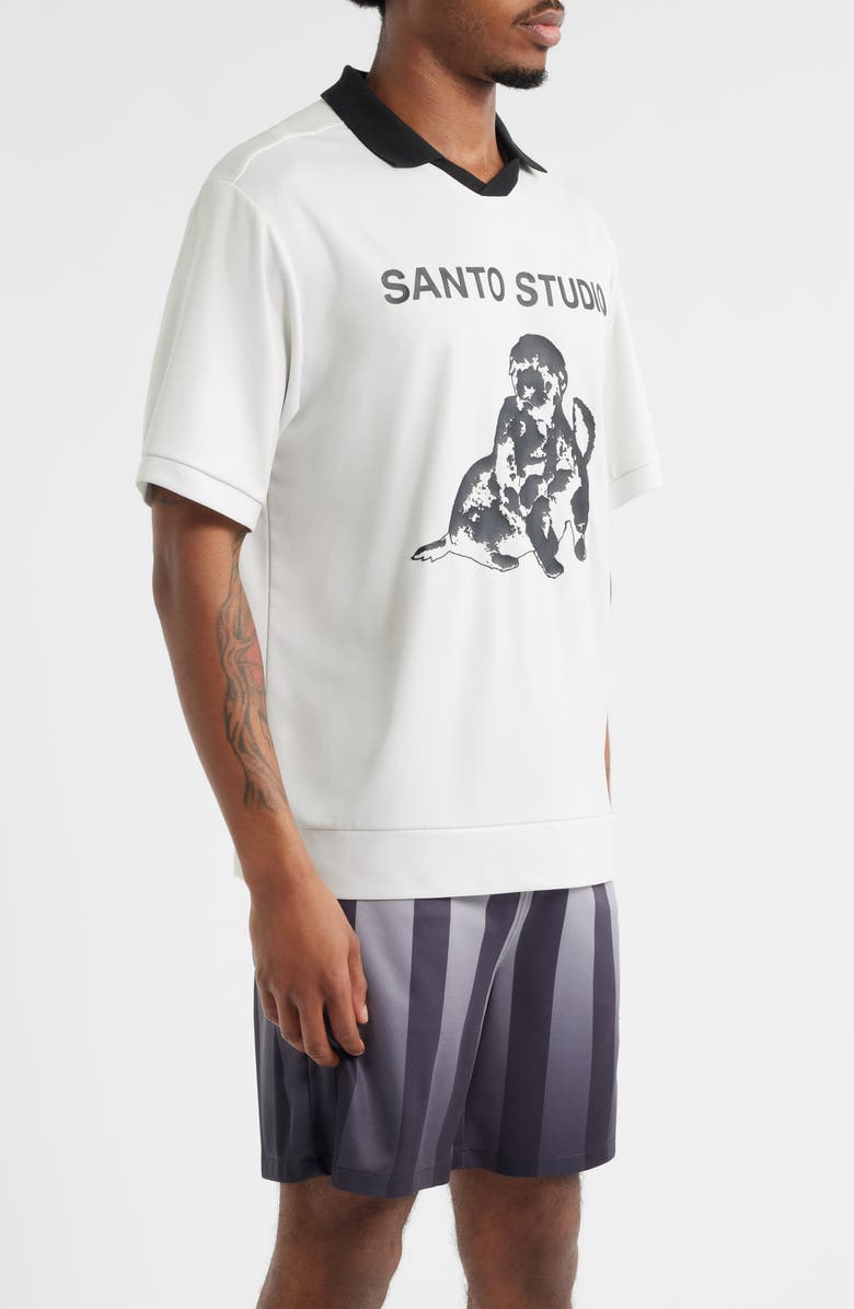 SANTO STUDIO Thugs Need Hugs Graphic Jersey, Alternate, color, Cream