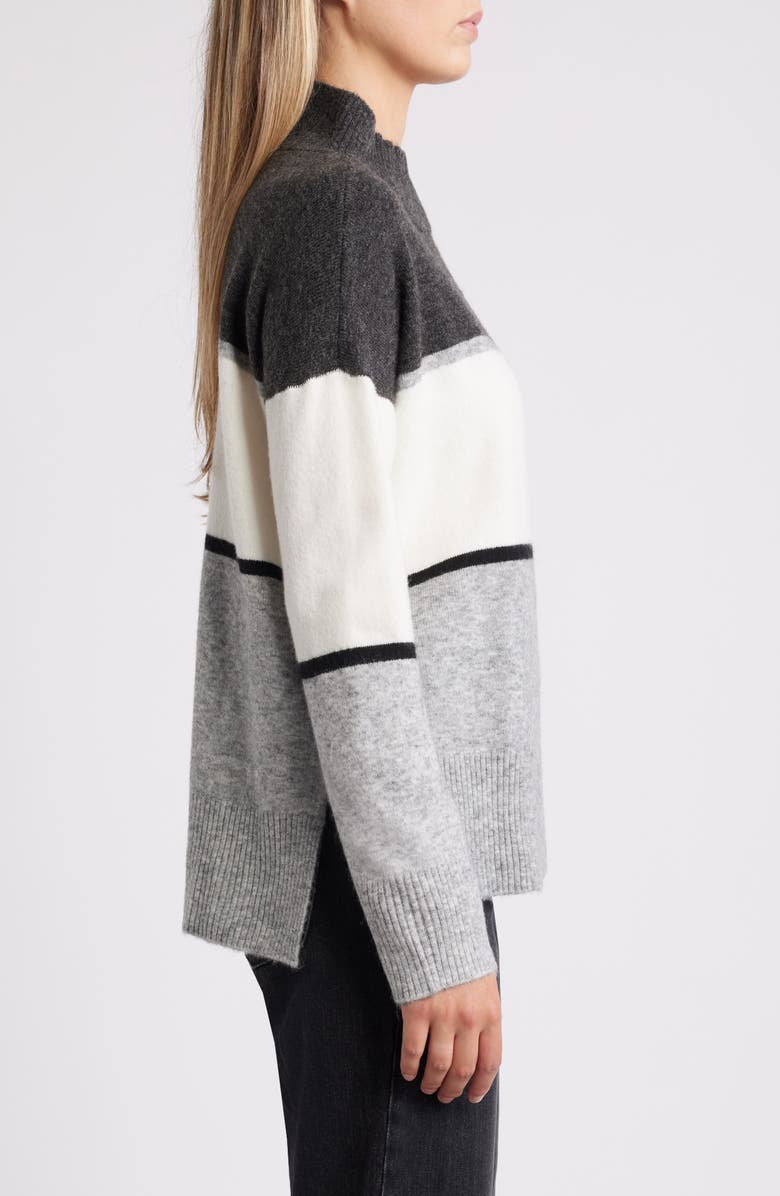 Hatley Colorblock Mock Neck Tunic Sweater, Alternate, color, 