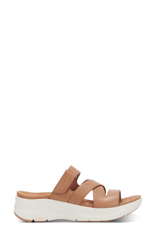 Shop Rockport Qwyn Wedge Sandal In Medium Natural