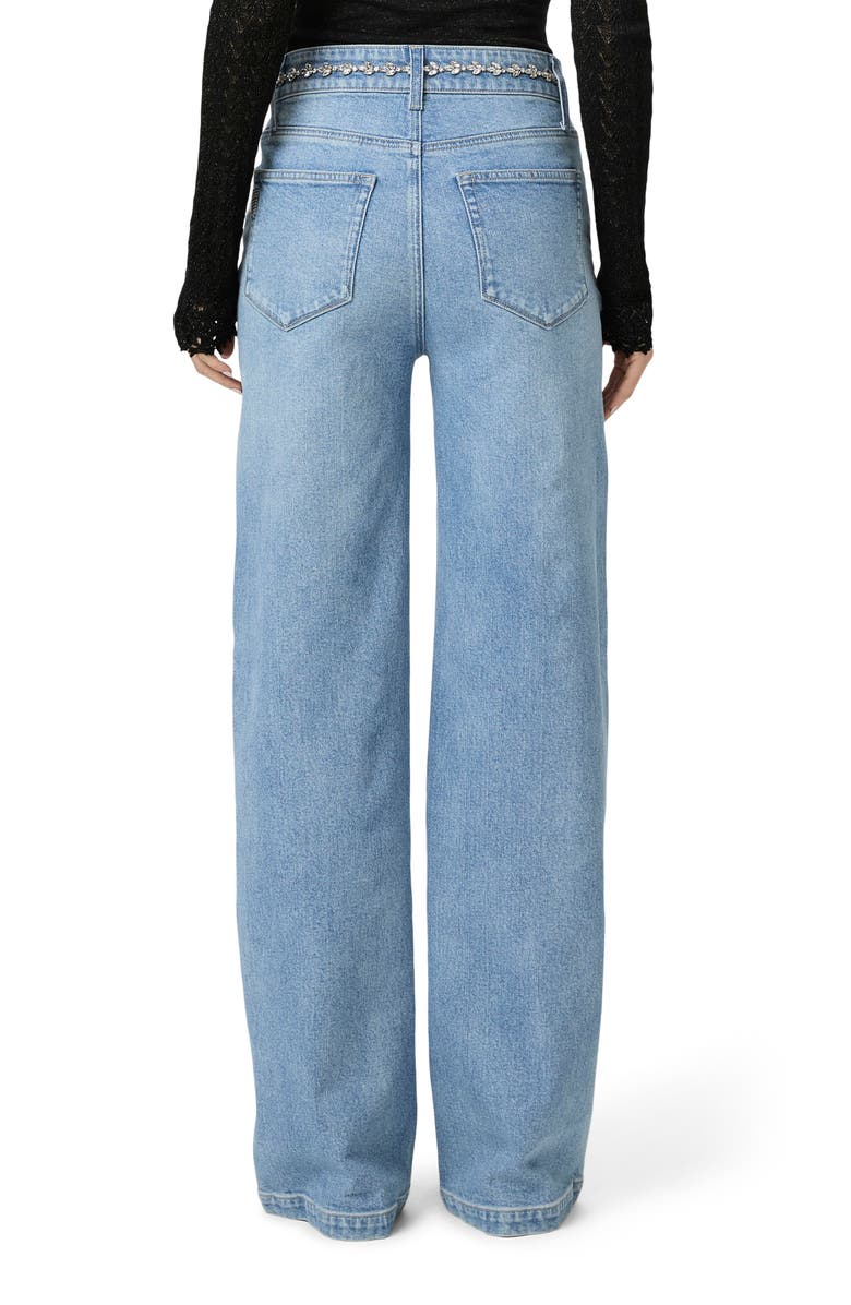 PAIGE Sasha Embellished High Waist Wide Leg Jeans, Alternate, color,
