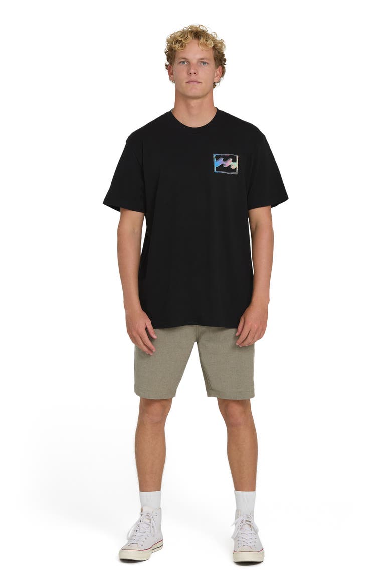 Crayon Wave Premium Graphic T-Shirt, Alternate, color, BLACK