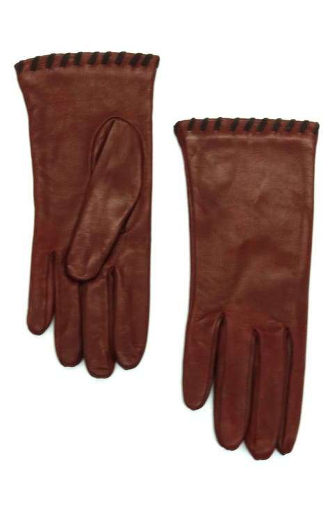 Whipstitched Leather Gloves