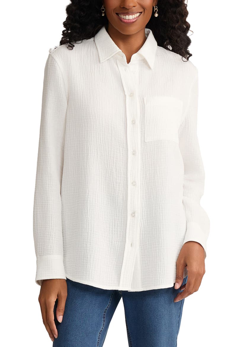 Gauze Shirt, Main, color, NATURAL WHITE