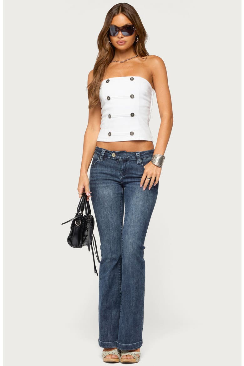 Tanda Napoleon Strapless Top, Alternate, color, WHITE
