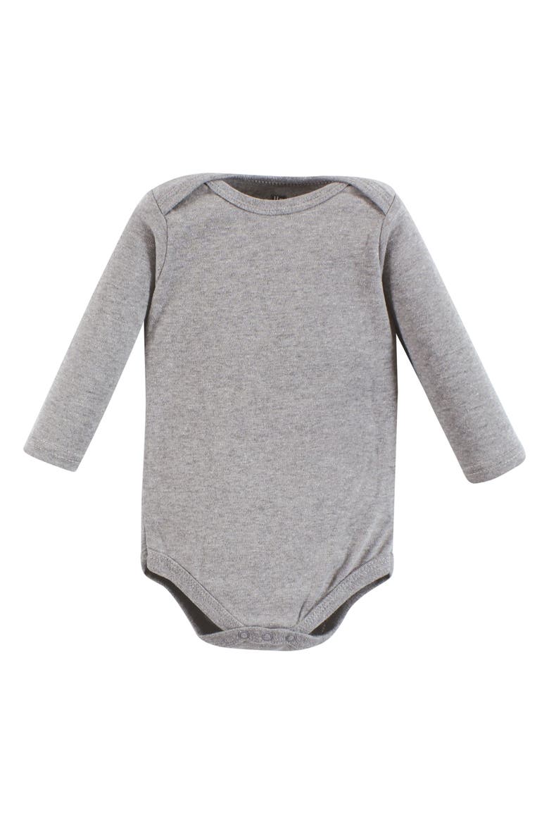 Long-Sleeve Cotton Bodysuit Collection 7-Piece Set, Alternate, color, Into The Woods Prints 7-Pack