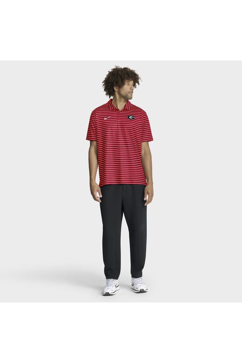 Men's Nike Red Georgia Bulldogs 2025 Coaches Premium Tour Stripe Dri-FIT Polo, Alternate, color, Red