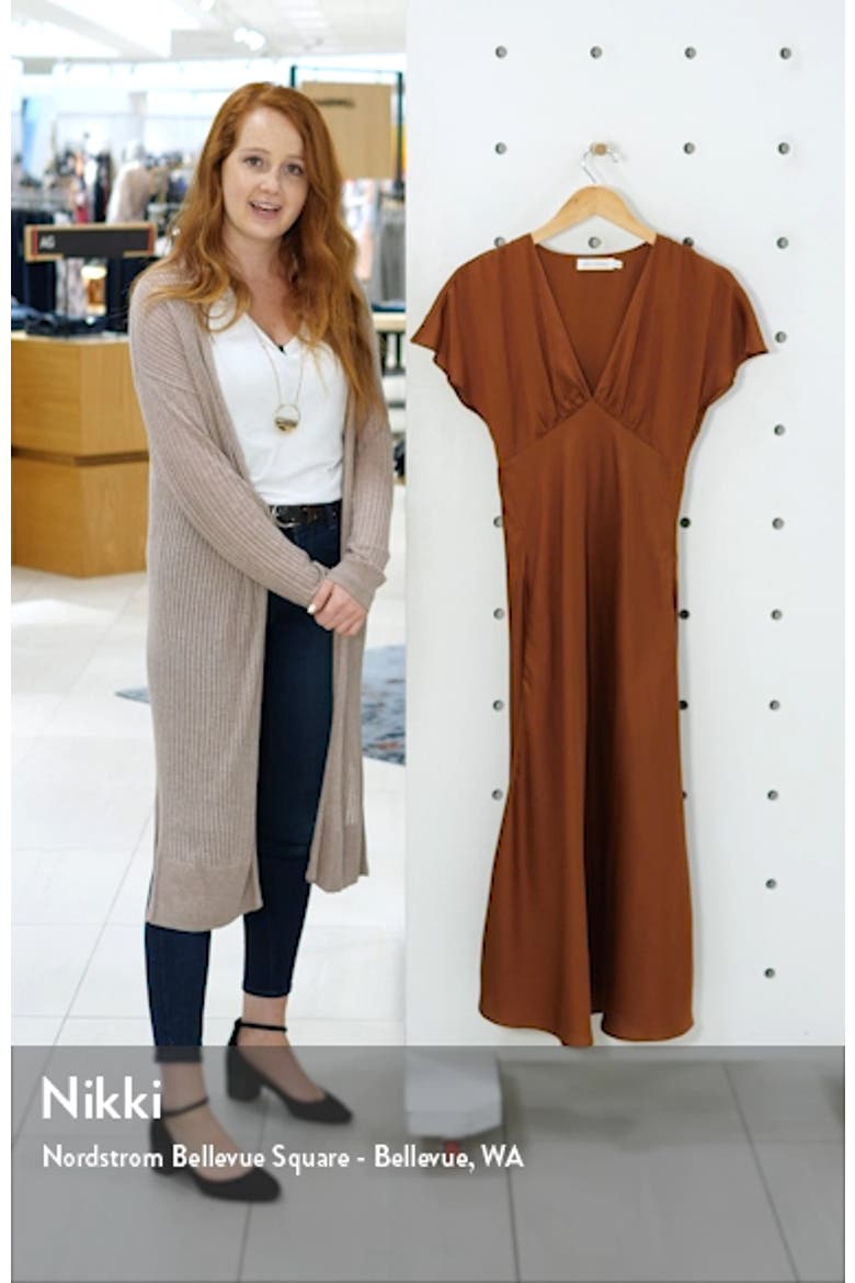 Jacquard Satin Midi Dress video