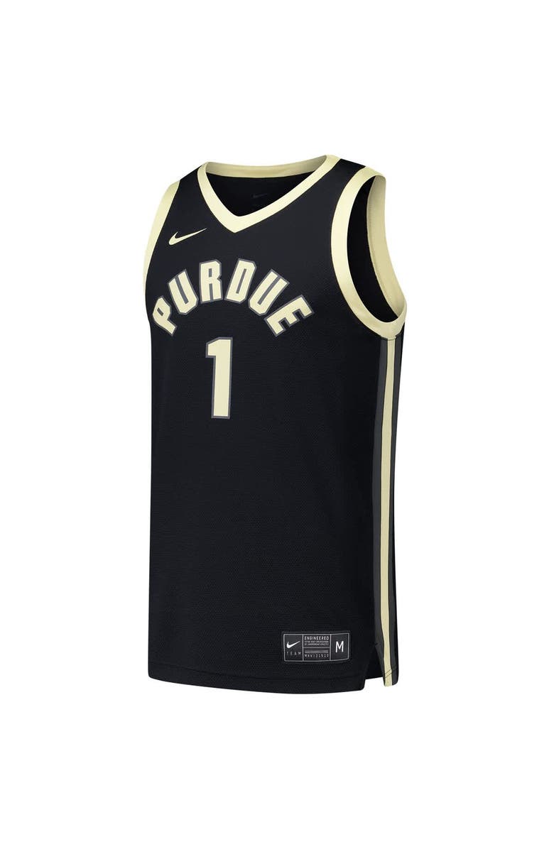 Nike Men's Nike #1 Black Purdue Boilermakers Replica Basketball Jersey, Alternate, color, Black