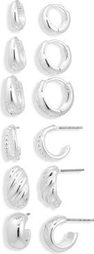 NORDSTROM RACK 6-Pack Huggie Hoop Earrings