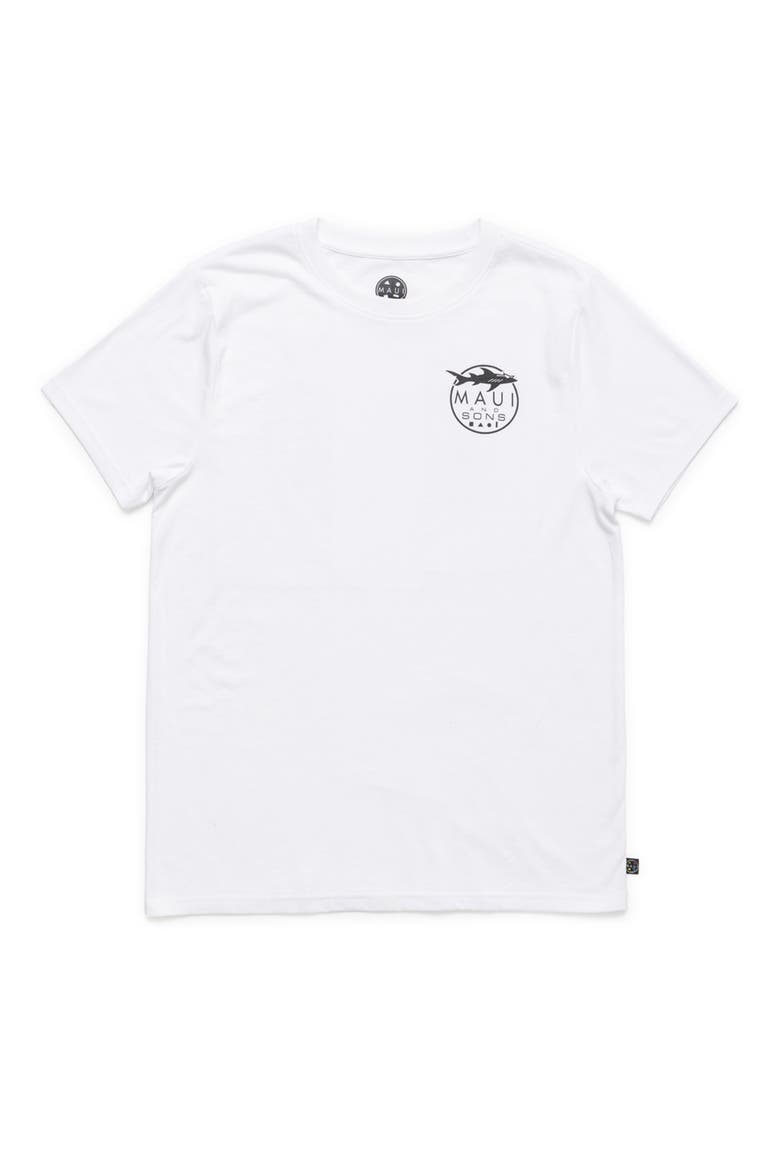 Shark Logo Graphic T-Shirt, Alternate, color, WHITE